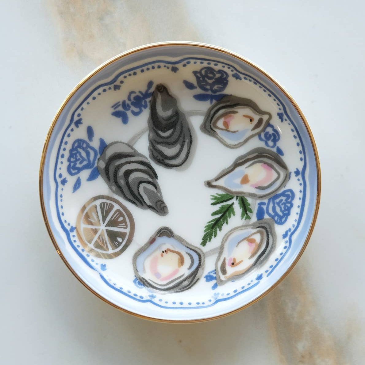 Oyster Porcelain Trinket Dish