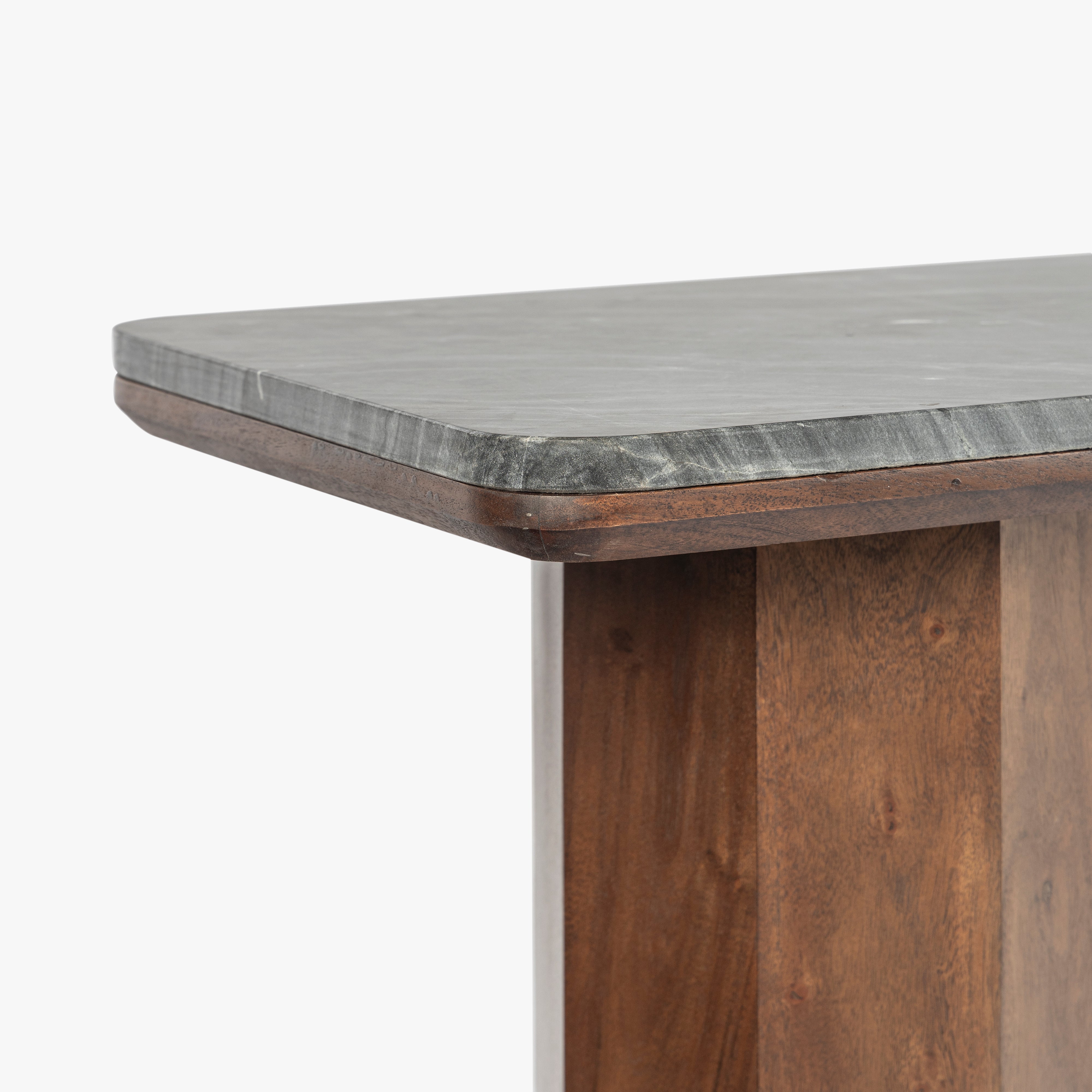 Hex Leg Marble Console Table