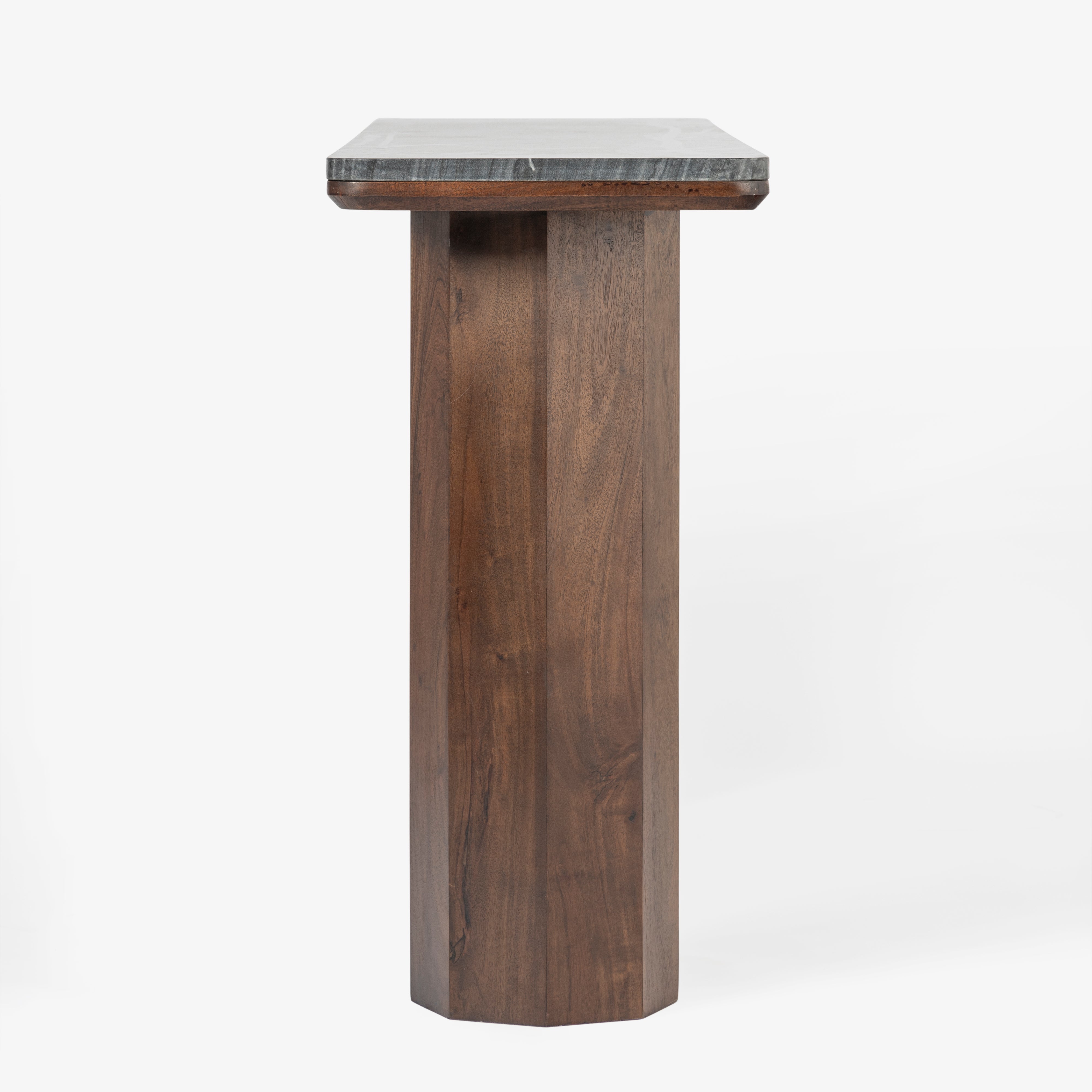 Hex Leg Marble Console Table