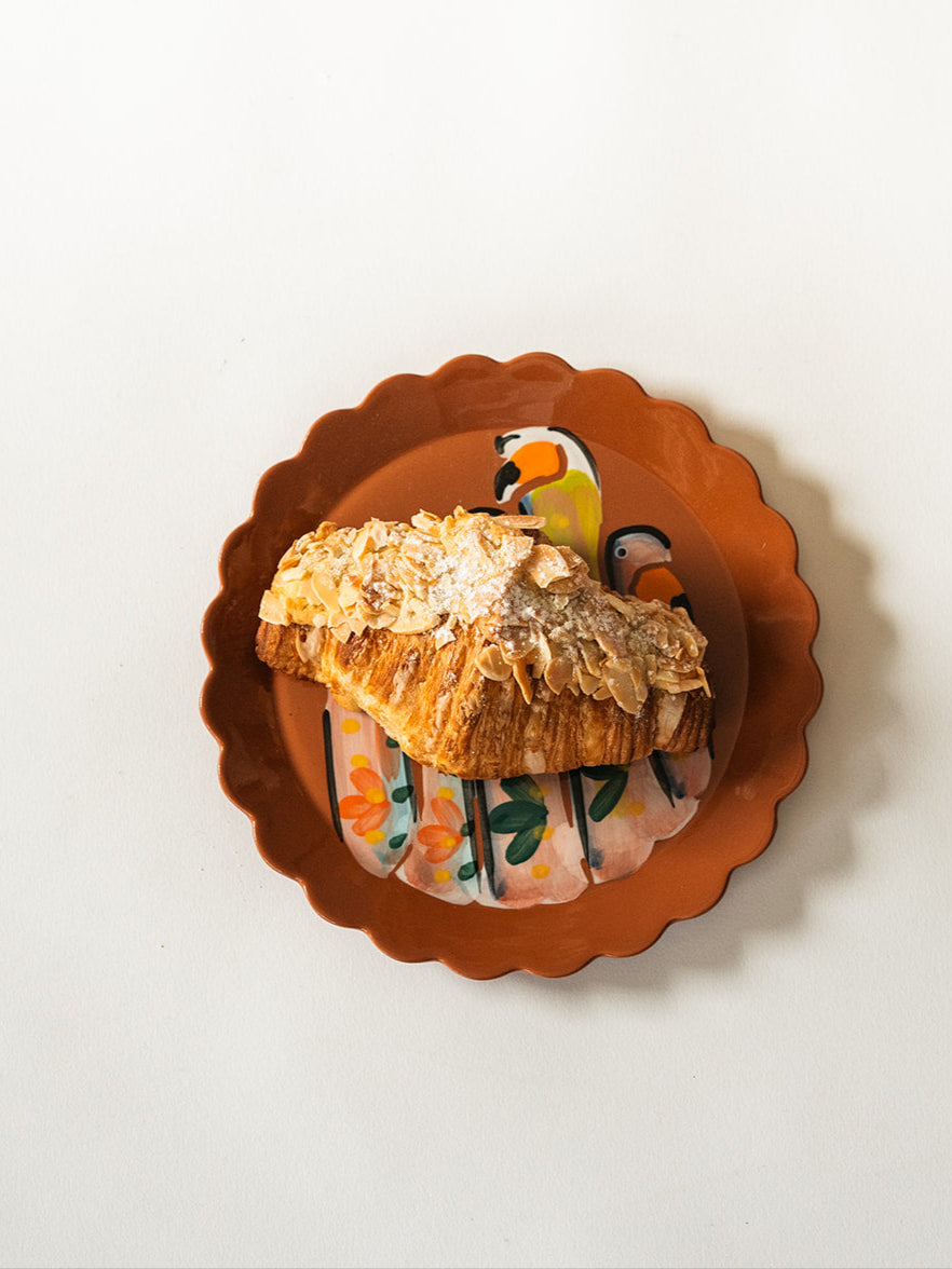 Scallop Flamingo Dessert Plate - Set of 4