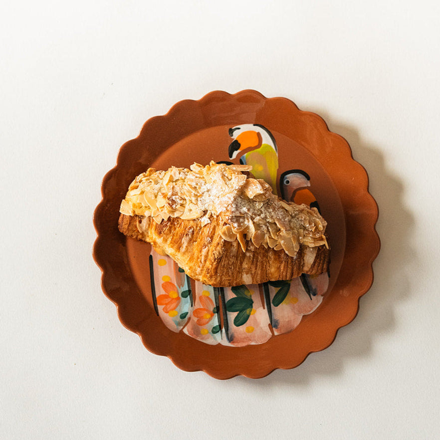 Scallop Flamingo Dessert Plate - Set of 4