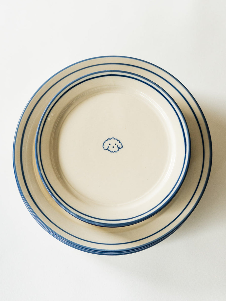 Melrose Icon Plates - Fluffy Dog - Set of 4