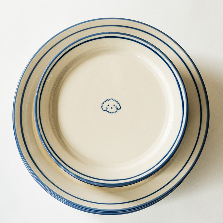 Melrose Icon Plates - Fluffy Dog - Set of 4