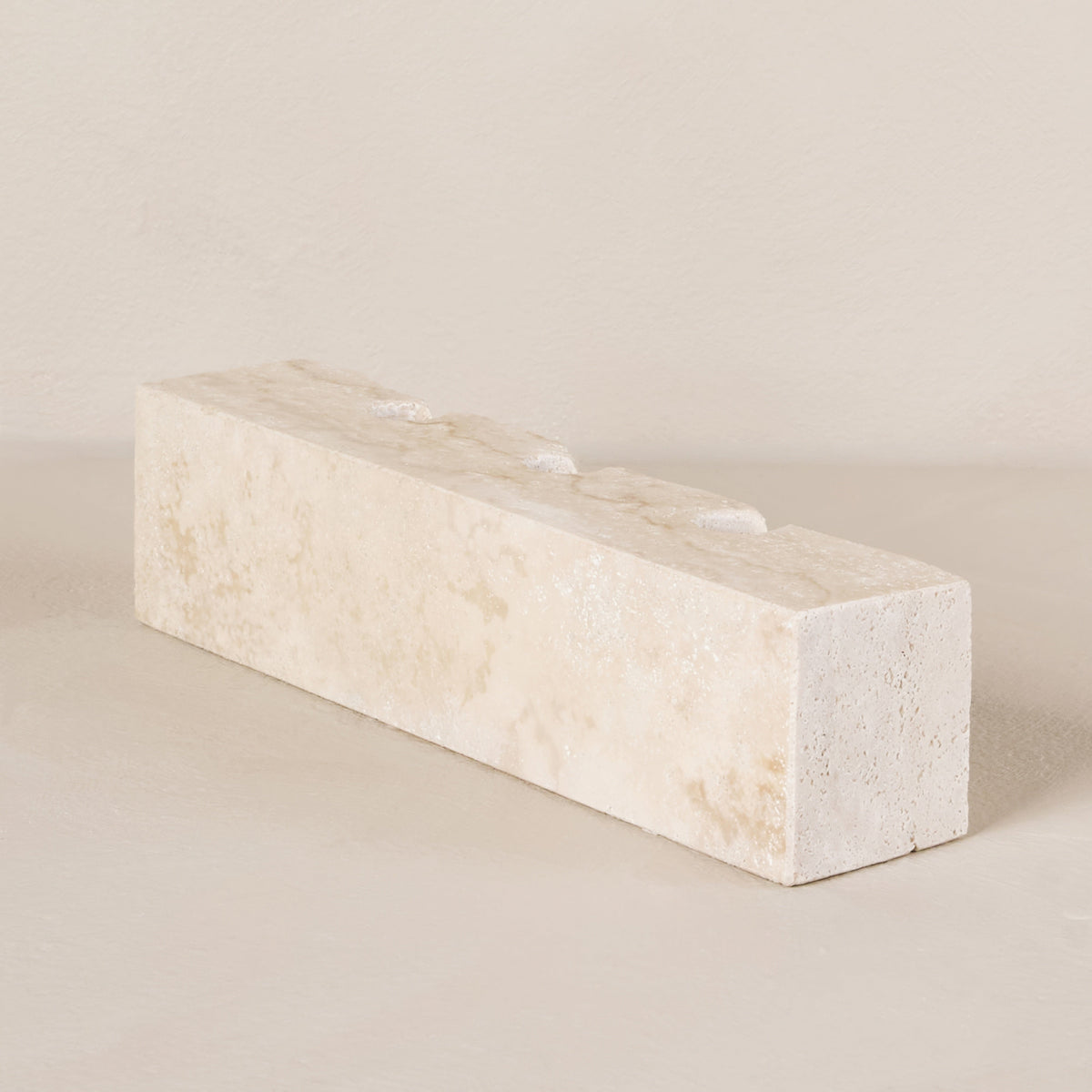 Northfield Travertine Candle Holder