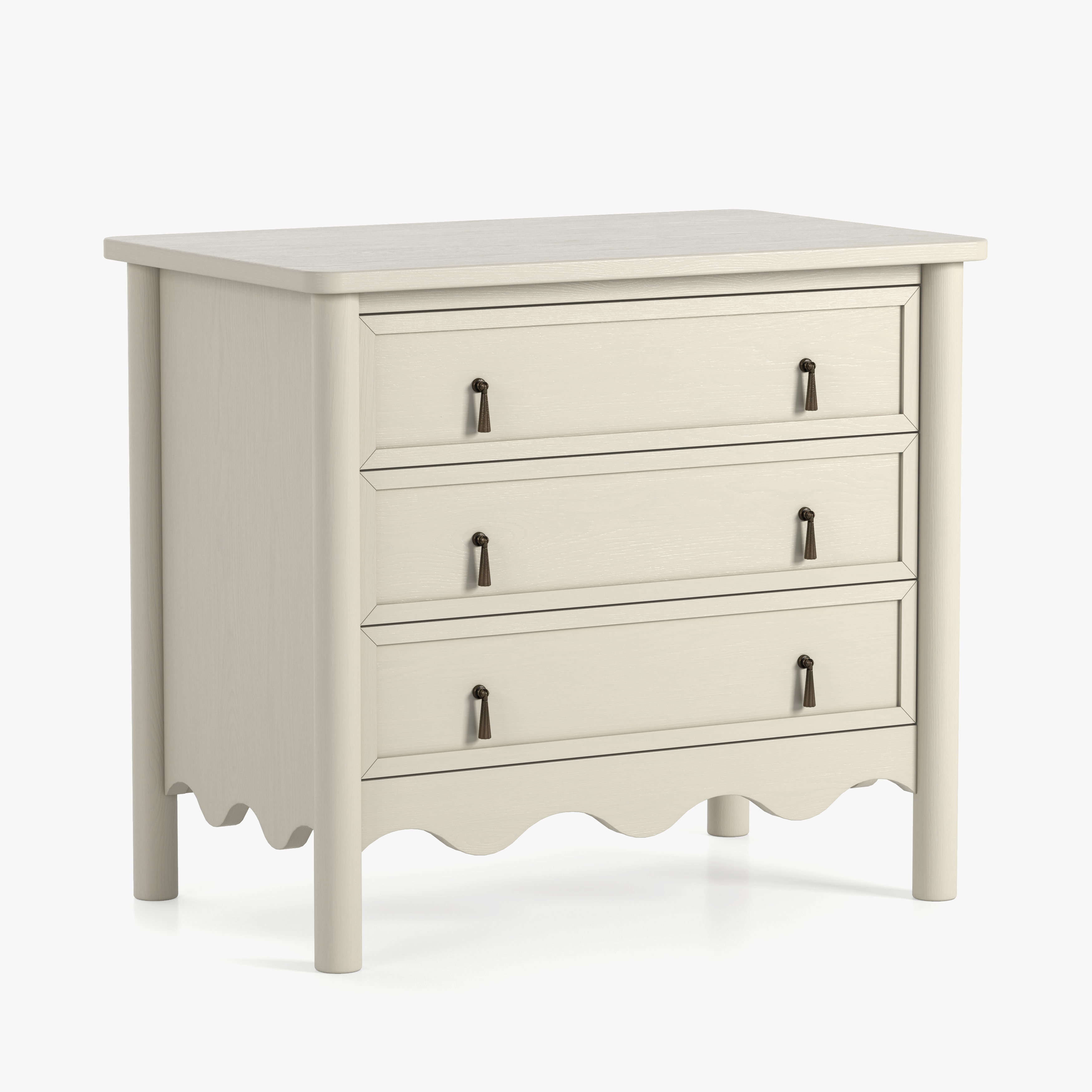 Onda 3-Drawer Oak Nightstand