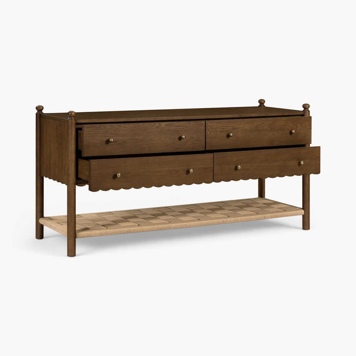 James 4-Drawer Oak Dresser