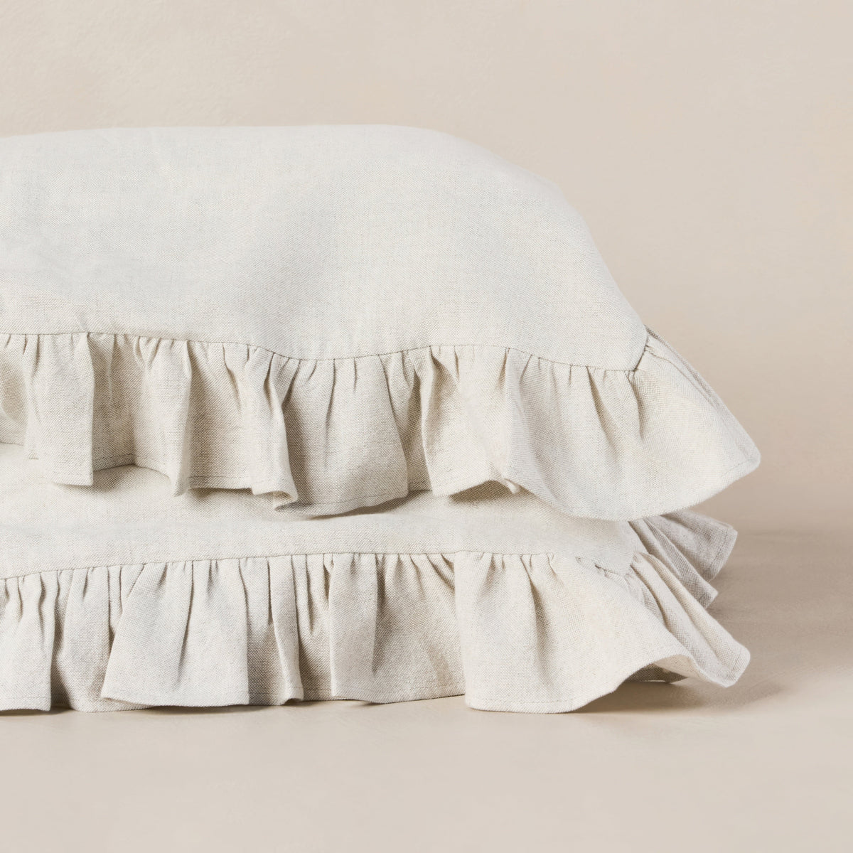 Willowmere Ruffle Linen Shams - Set of 2