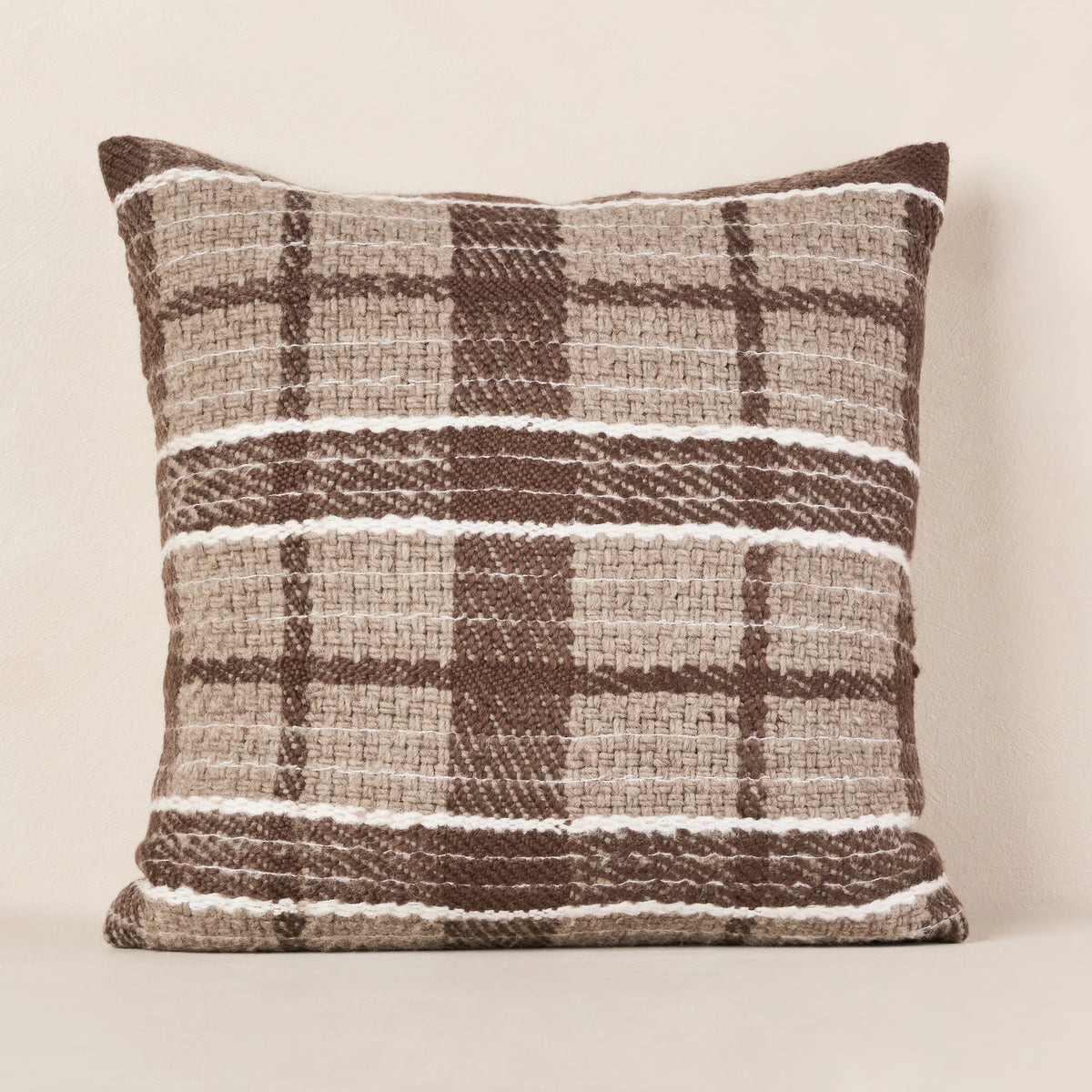 Wallen Woven Plaid Throw Pillow