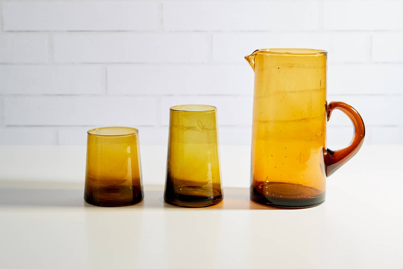 Moroccan Cone Glassware Small - Amber
