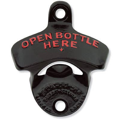 Wall Mount Bottle Opener - Black Finish