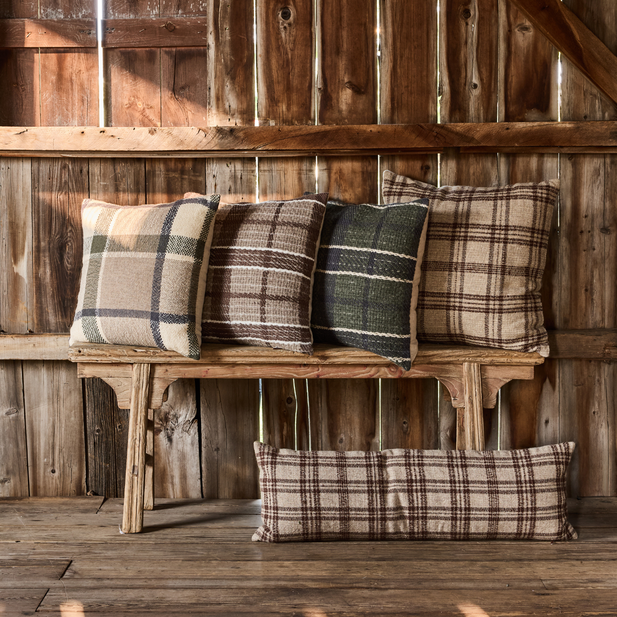 Hawthorne Woven Plaid Throw Pillow
