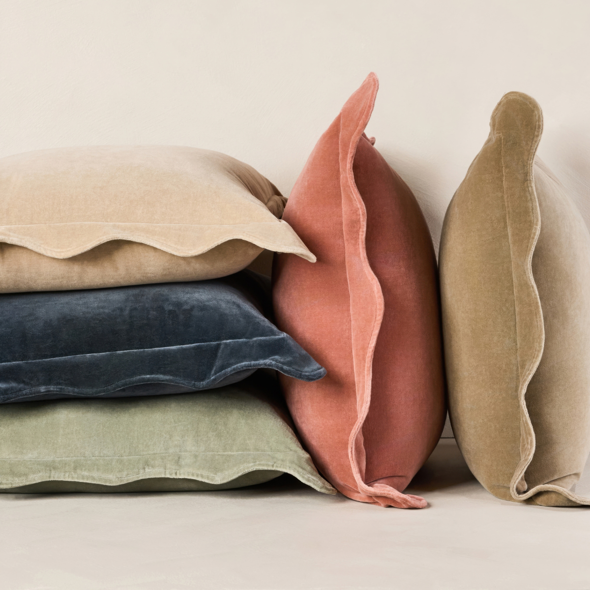 Sonoma Velvet Scalloped Throw Pillow