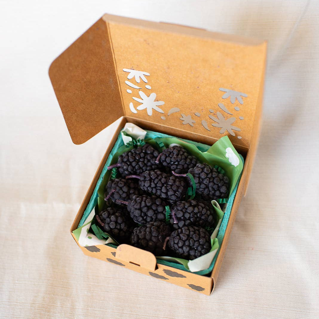 Beeswax Blackberry Birthday Candles - set of 10
