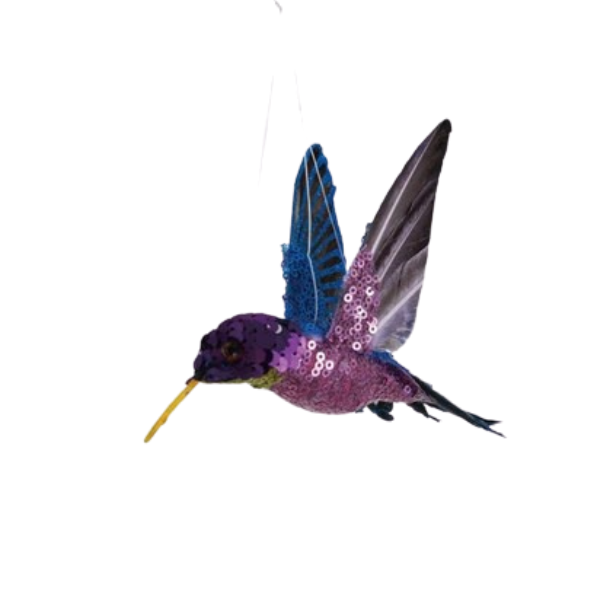 Hummingbird Ornament with Sequins & Glitter - 3 Styles