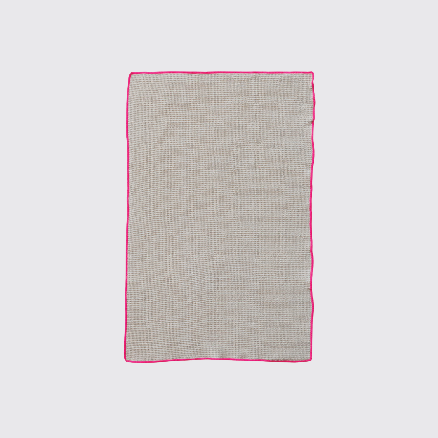 Waffle Weave Tea Towel with Neon Trim