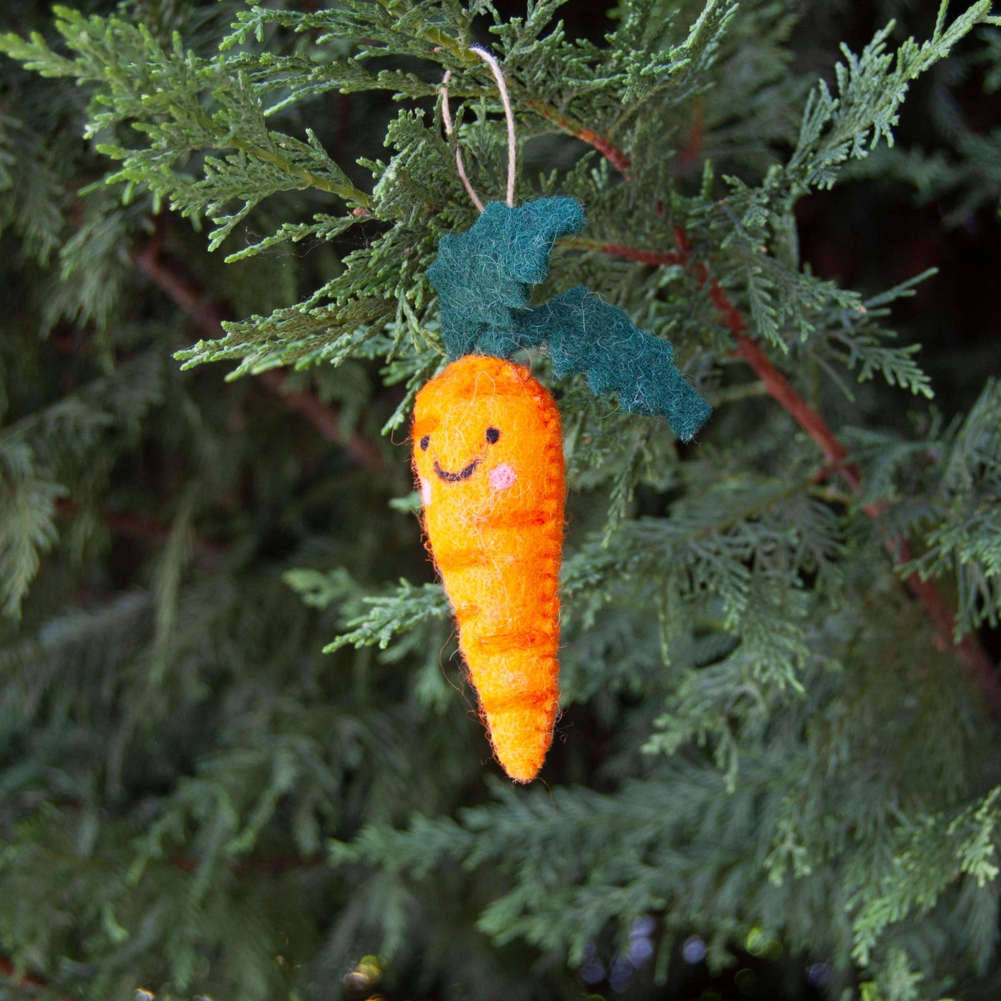 Carmen Carrot Felted Ornament