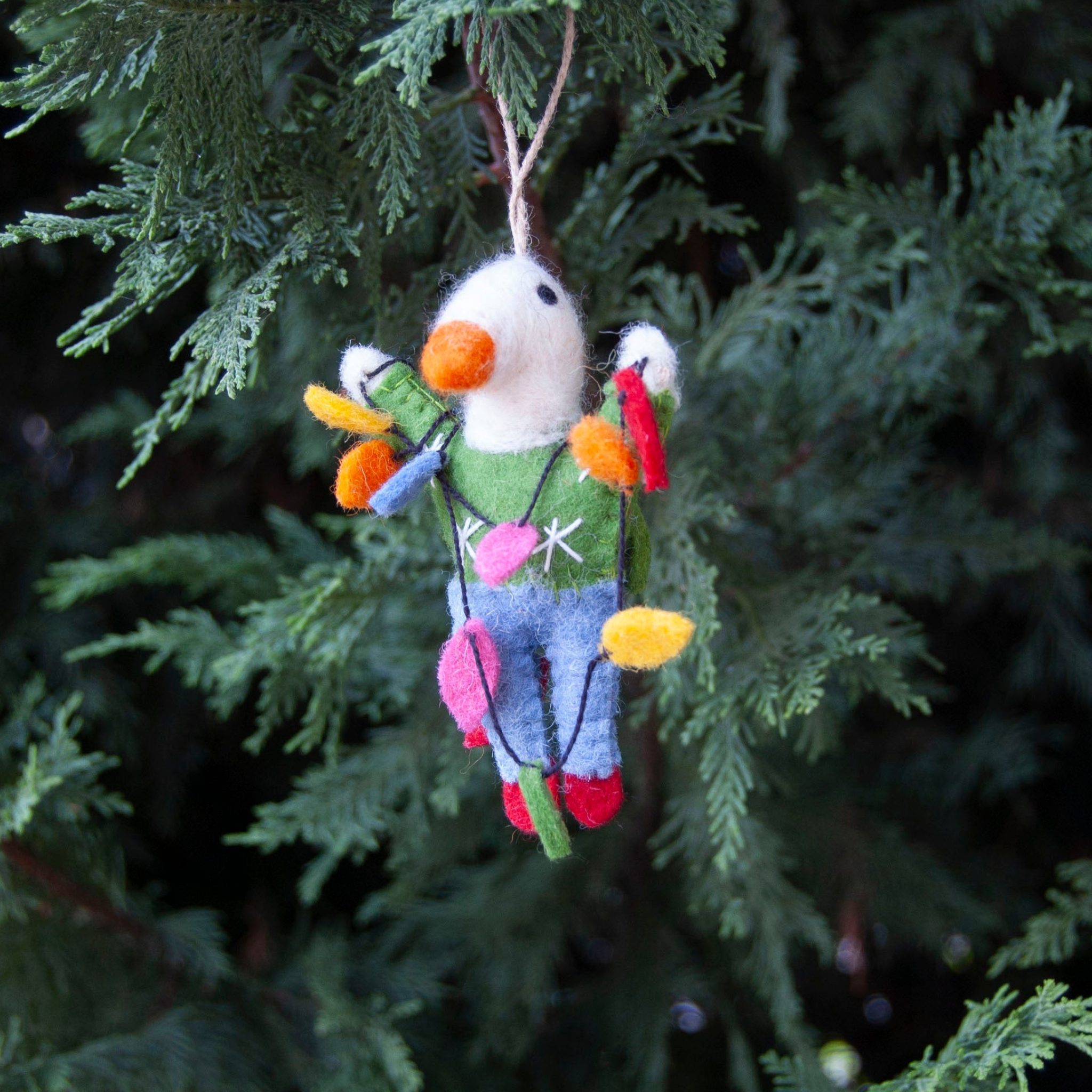 Georgie Goose Felted Ornament