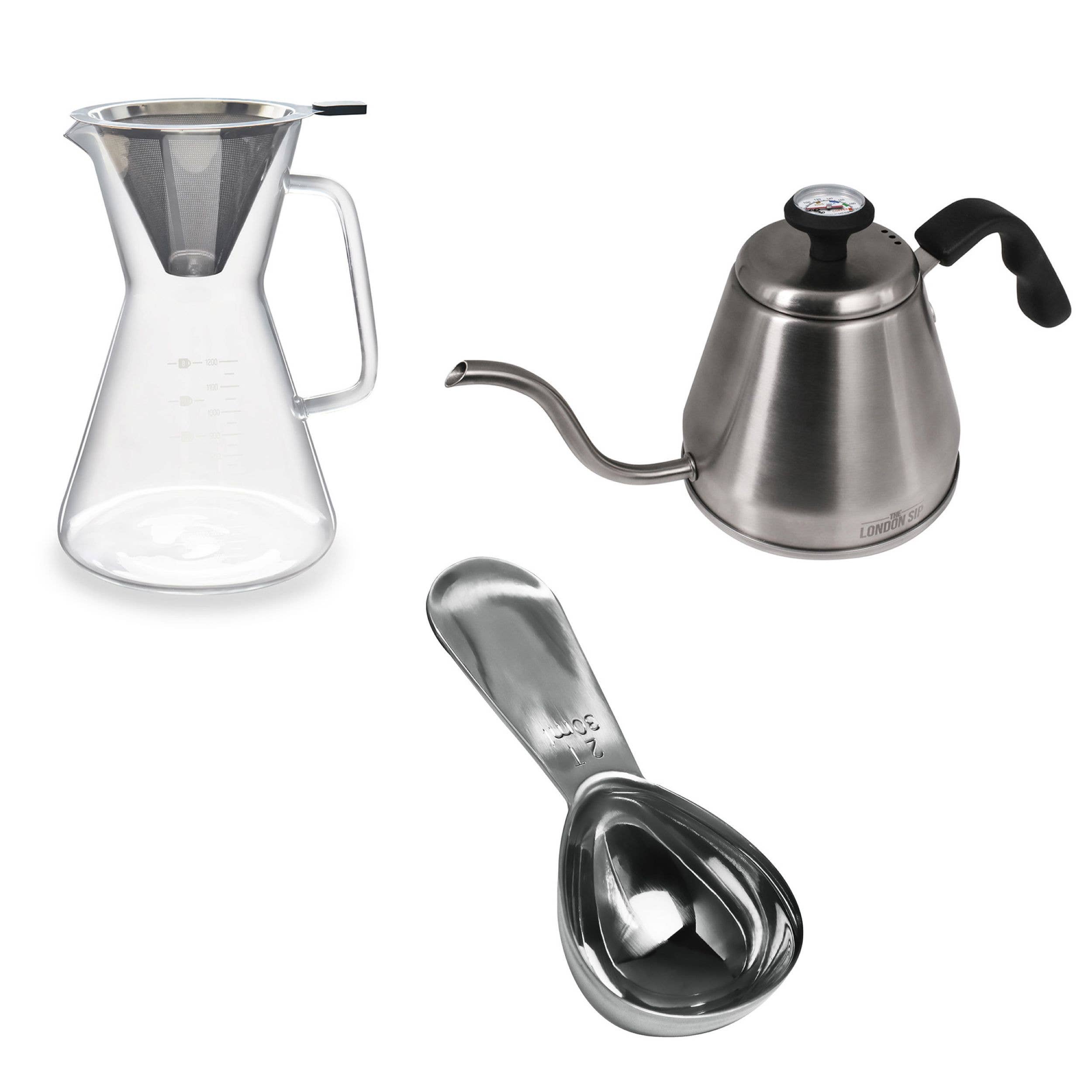 London Sip Stainless Steel Kettle w/ Beverage Thermometer