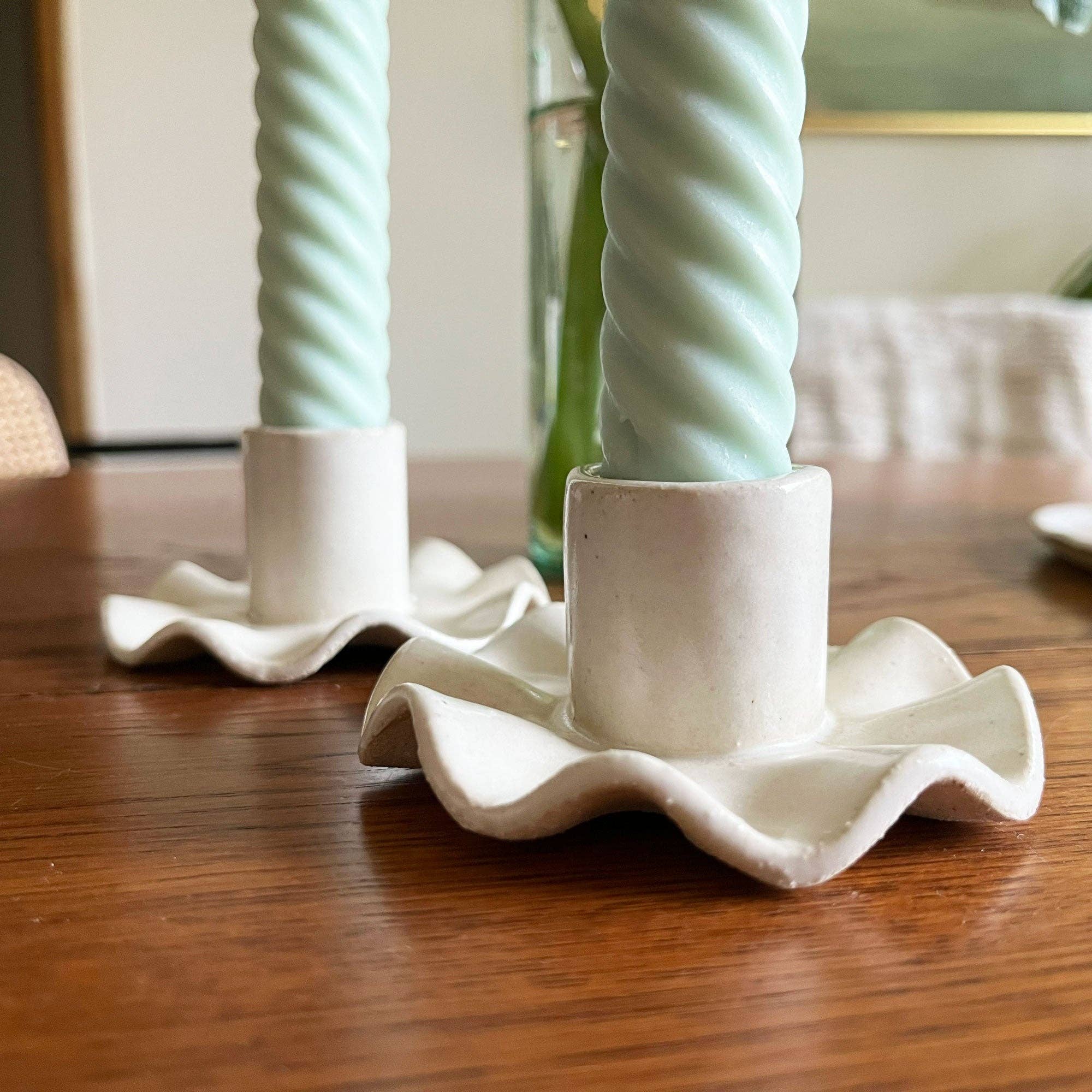Ruffle Candle Holders
