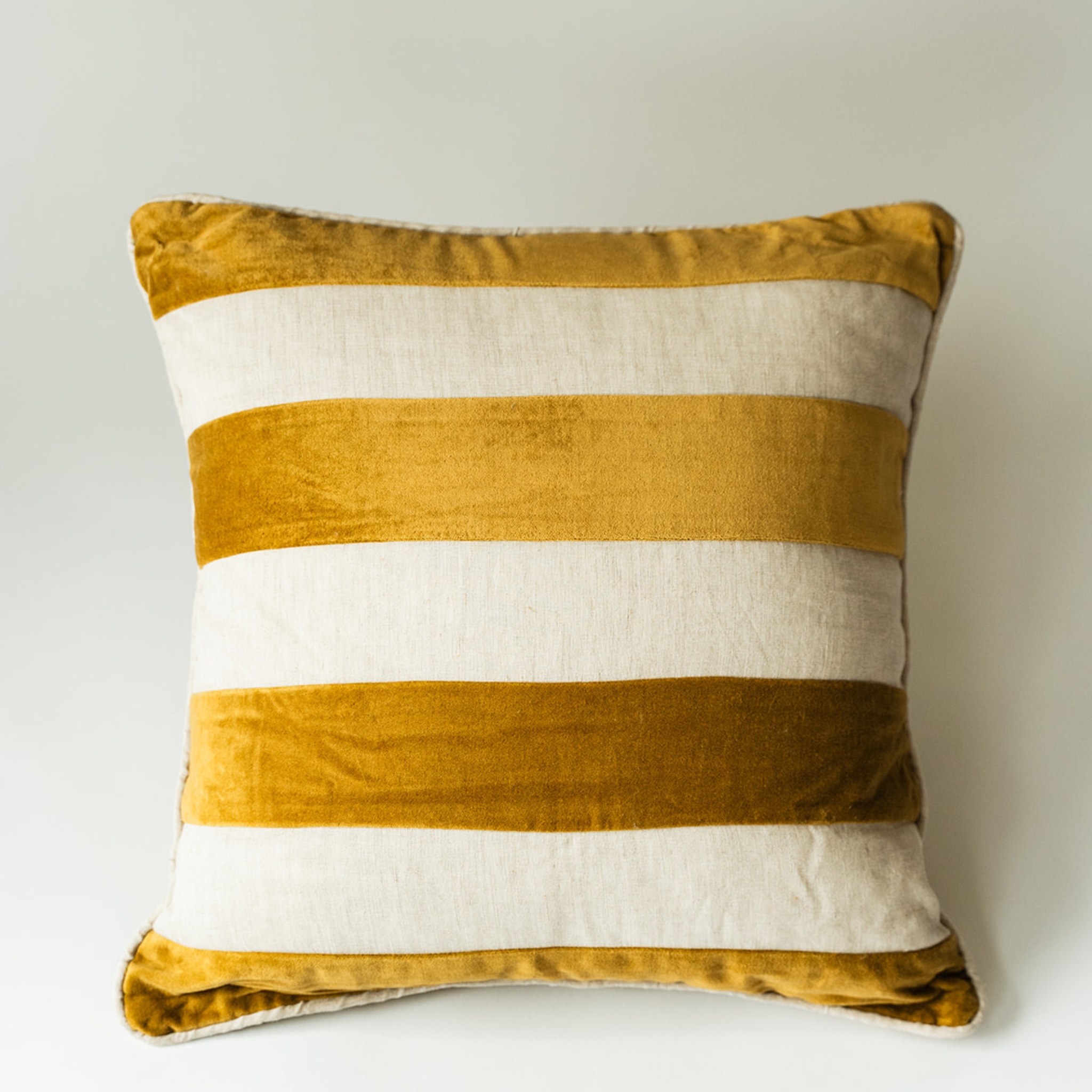 Velvet Linen Stripe Pillow