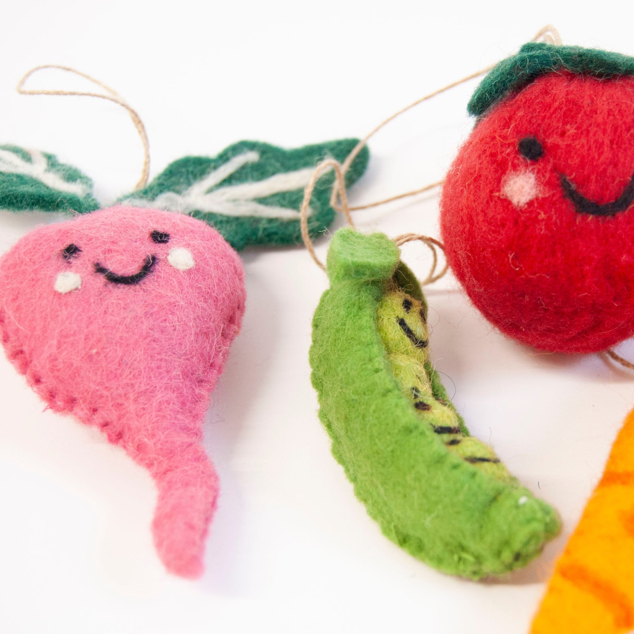 Ruthie Radish Felted Ornament