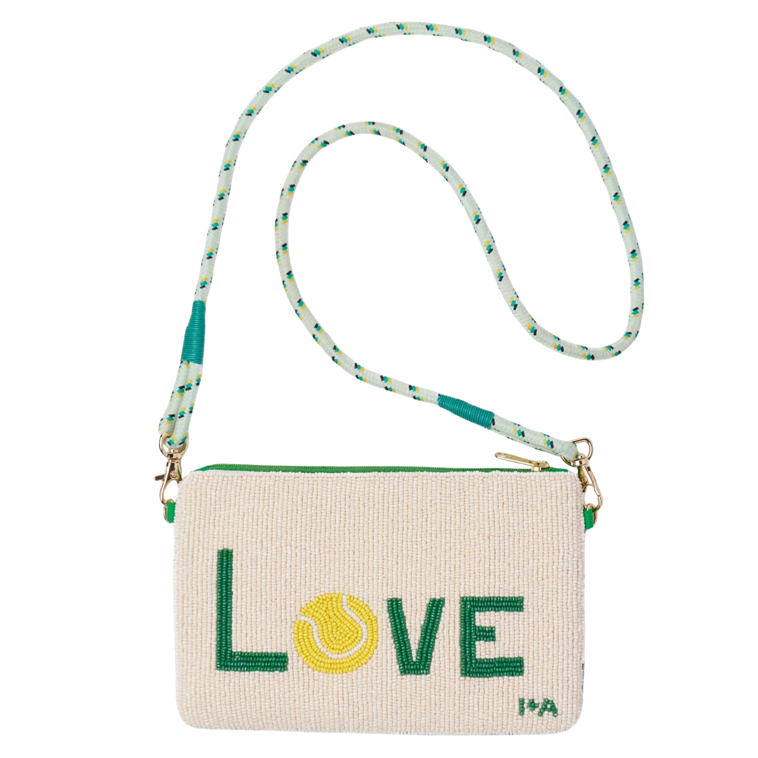 Leila Seed Bead Clutch With Strap