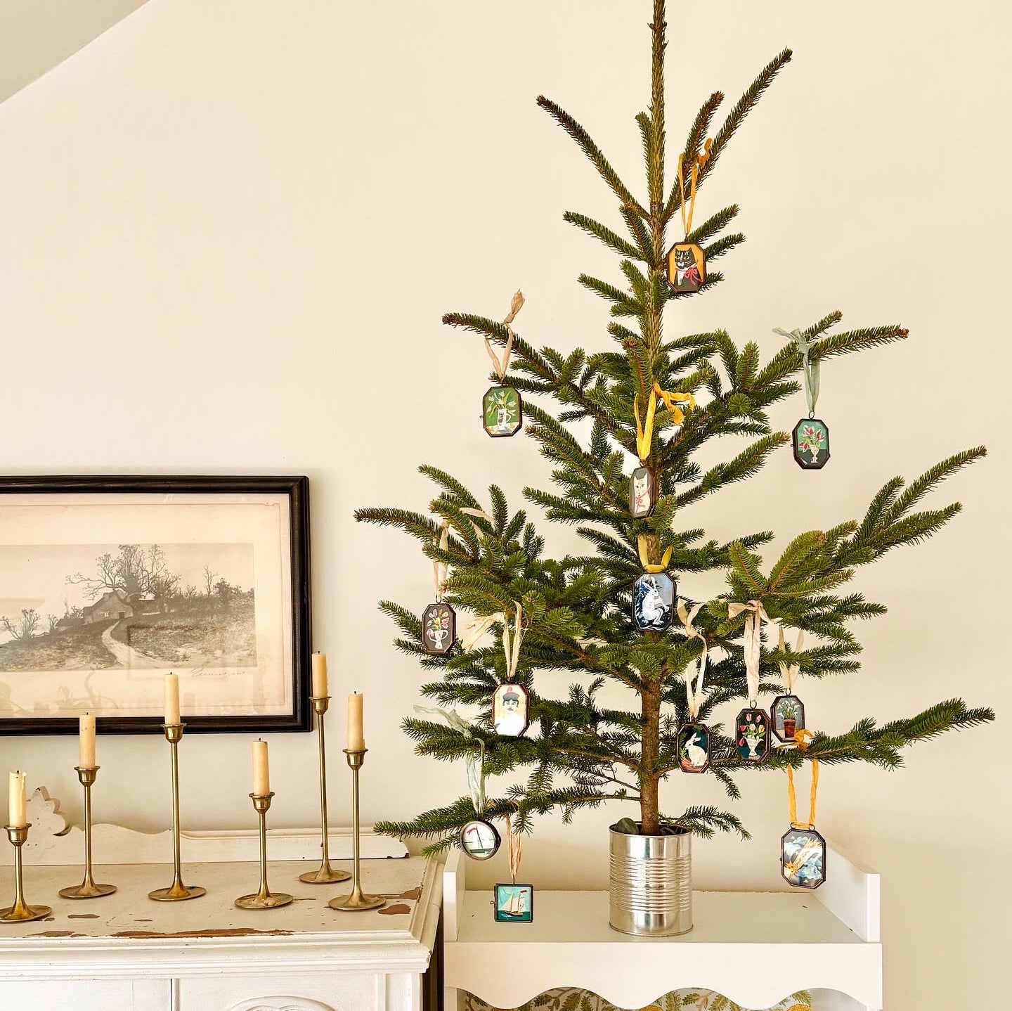 Salty Sailor ~ Art Locket Ornament Nautical Handmade