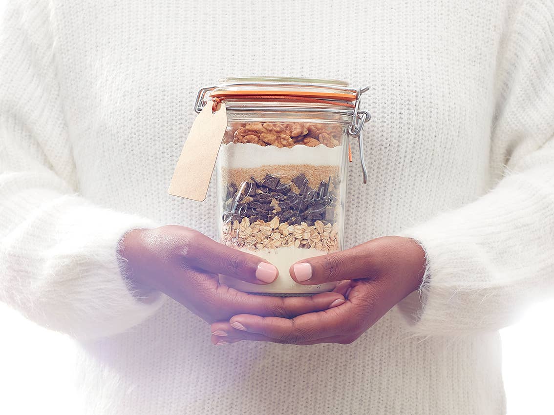 1L Tapered French Glass Preserving Jar with Airtight Rubber Seal