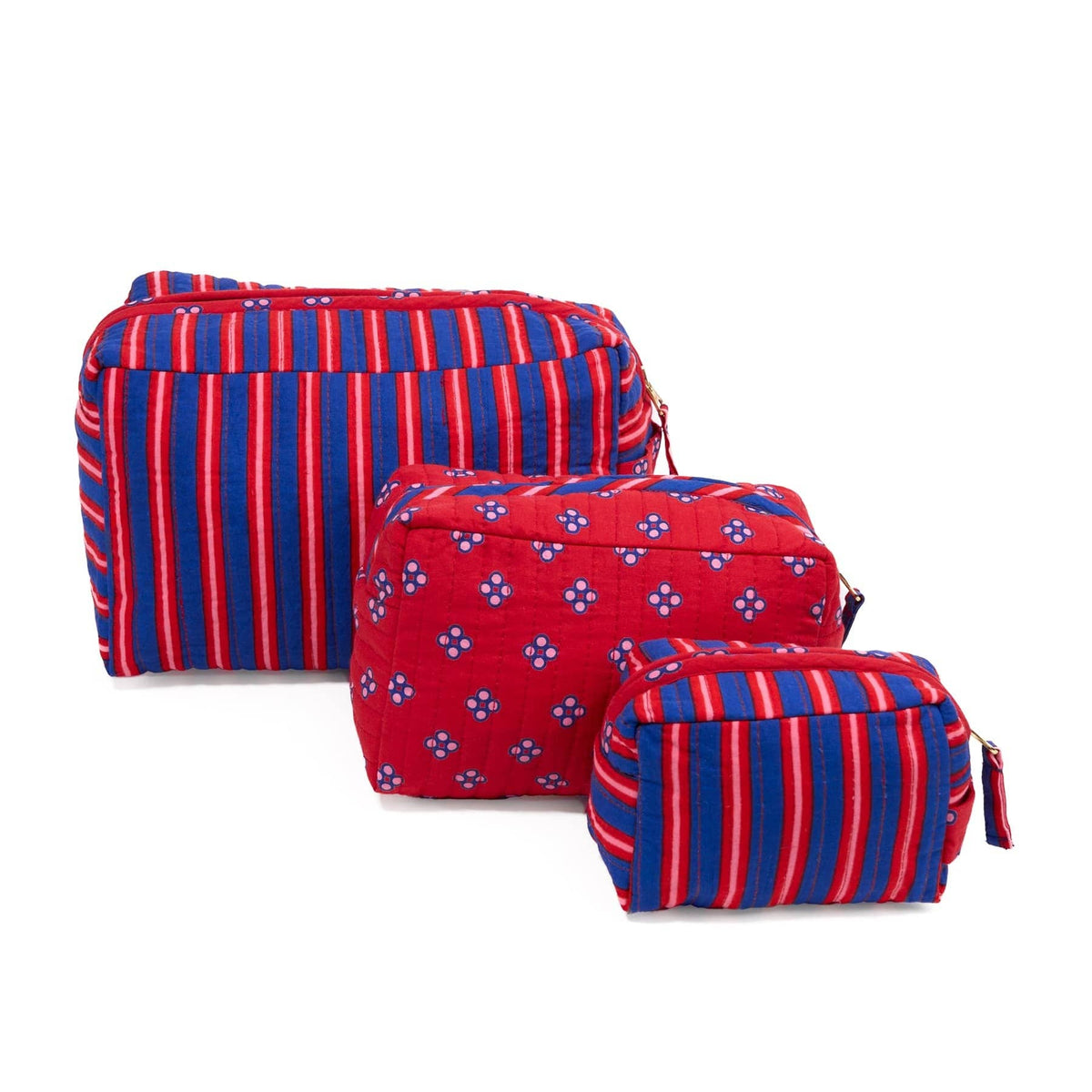 Frenchie 3 Piece Cosmetic Bag Set