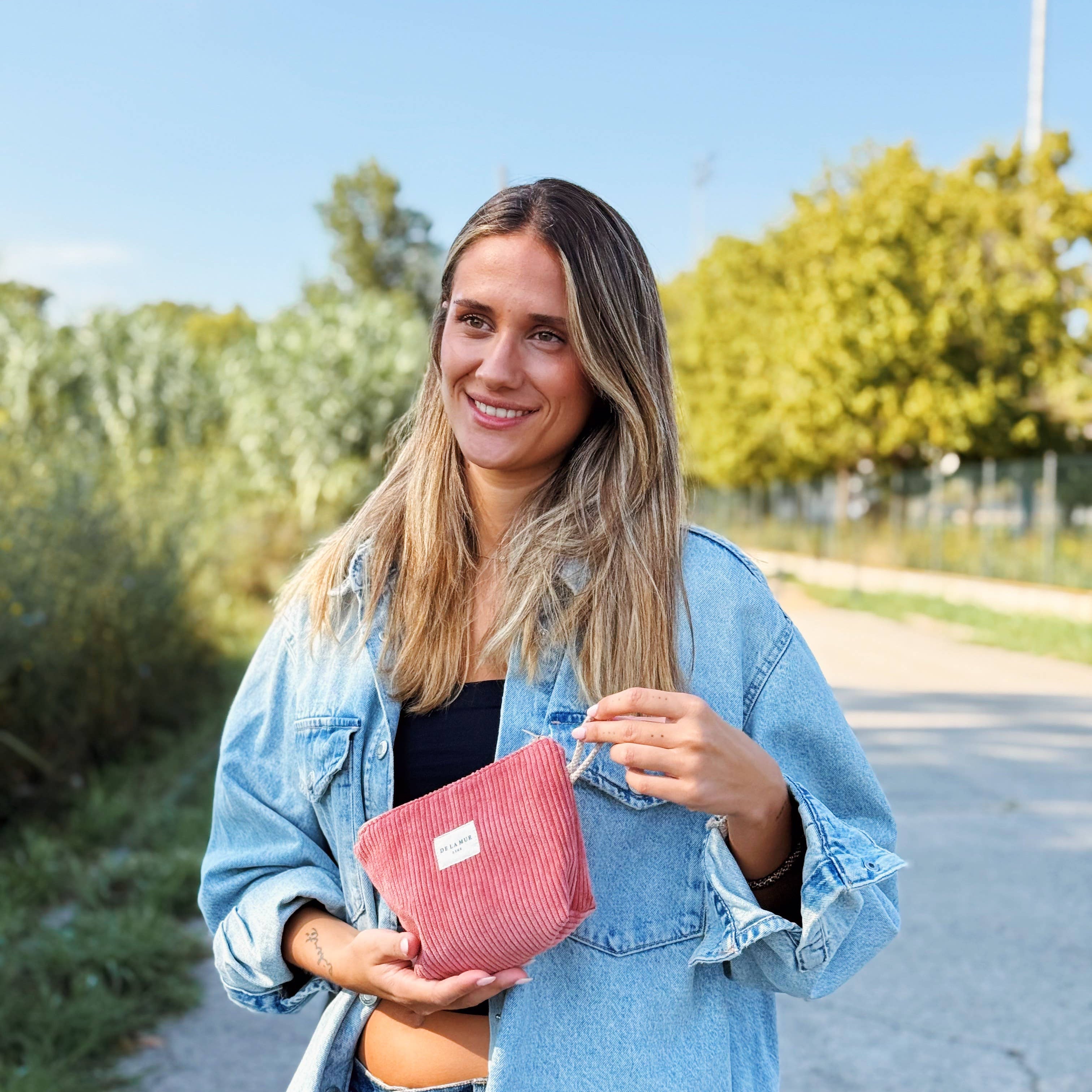 Small Makeup Bag Coral