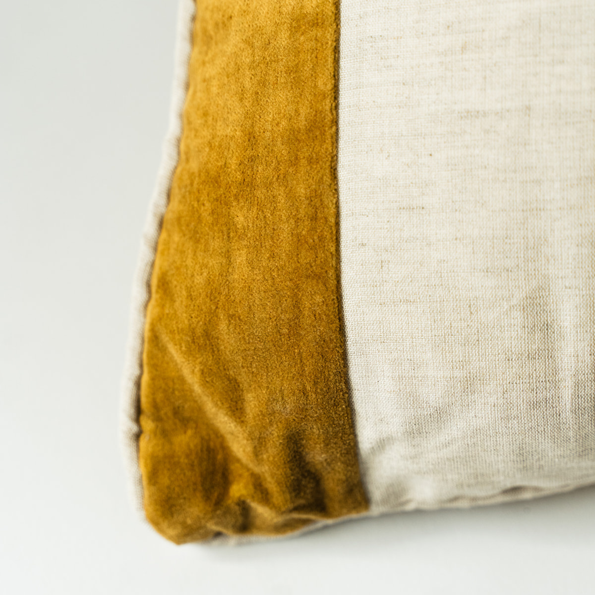 Velvet Linen Stripe Pillow