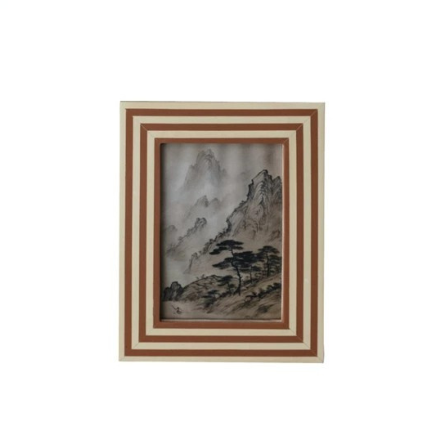 Photo Frame w/ Inlaid Stripes, 4 Colors