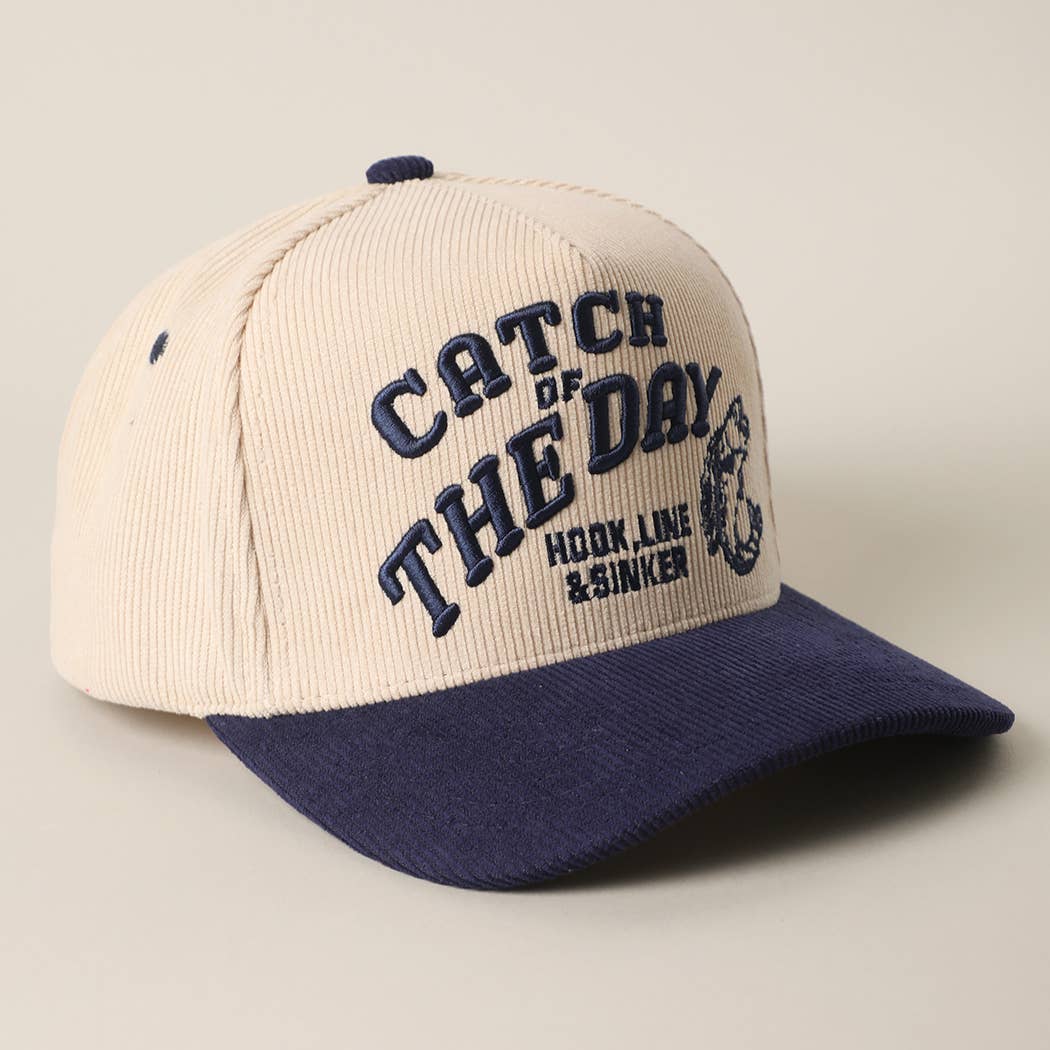 CATH OF THE DAY 3D Embroidered Corduroy Trucker Hat