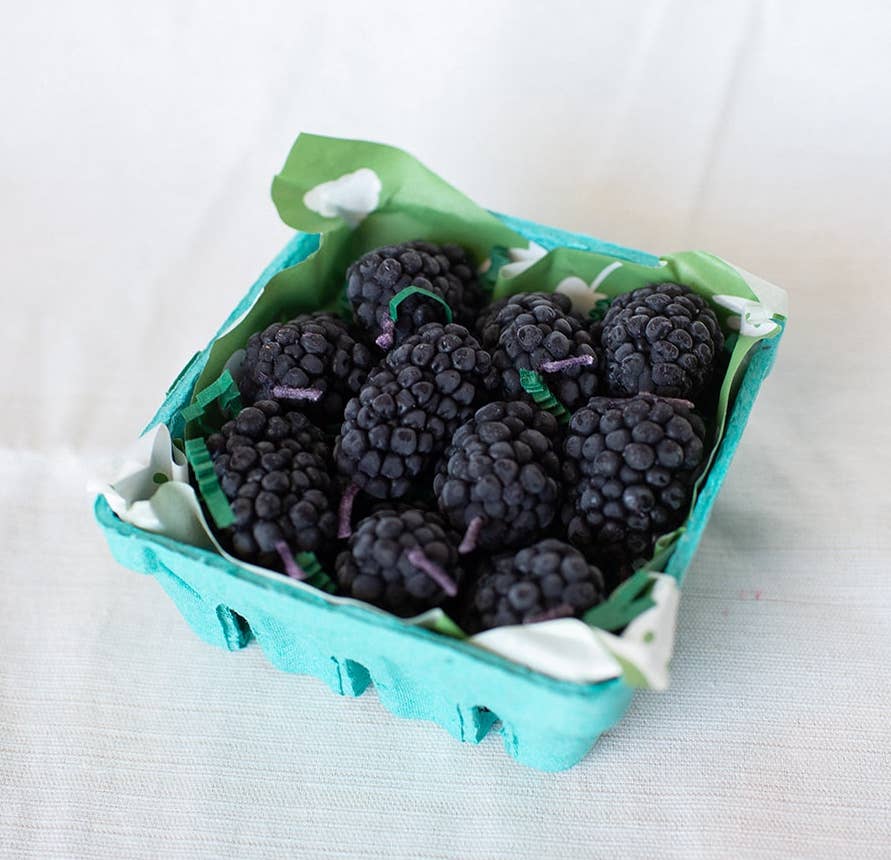 Beeswax Blackberry Birthday Candles - set of 10