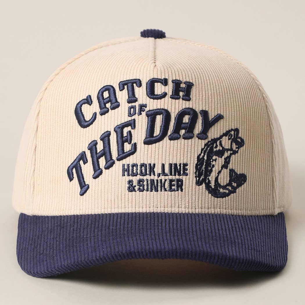 CATH OF THE DAY 3D Embroidered Corduroy Trucker Hat