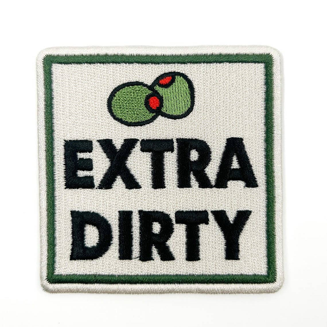 Extra Dirty Patch Funny Embroidered Iron On Martini Cocktail