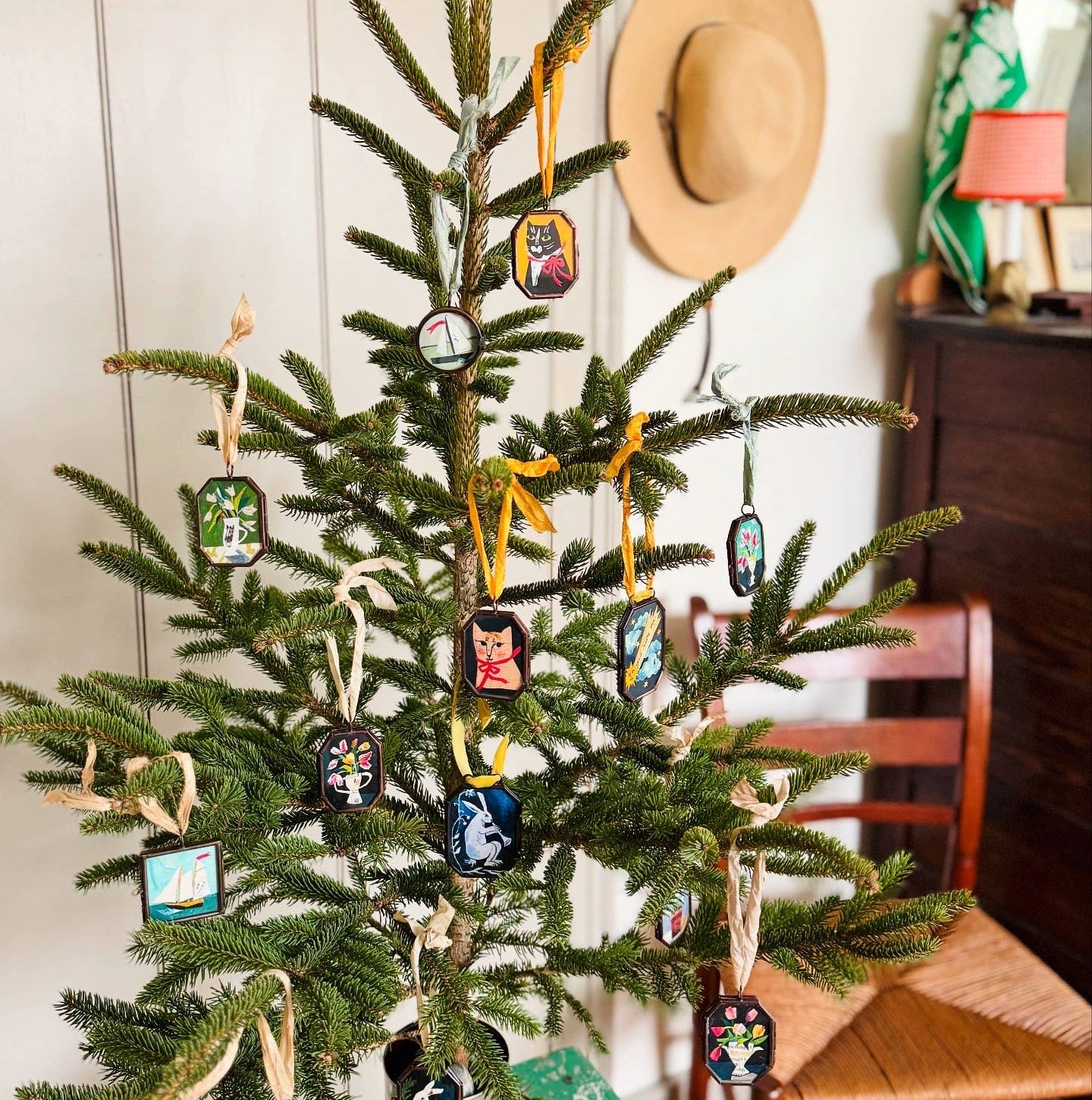 Salty Sailor ~ Art Locket Ornament Nautical Handmade