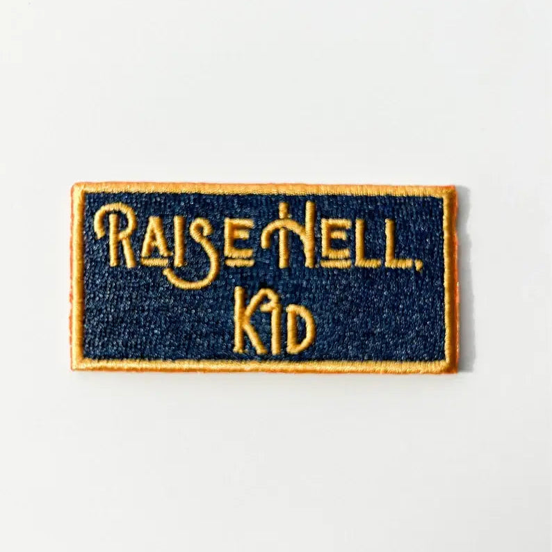 Raise Hell Kid Patch Embroidered Iron-On for Clothing & Hats