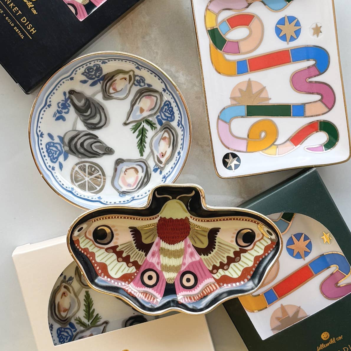Oyster Porcelain Trinket Dish