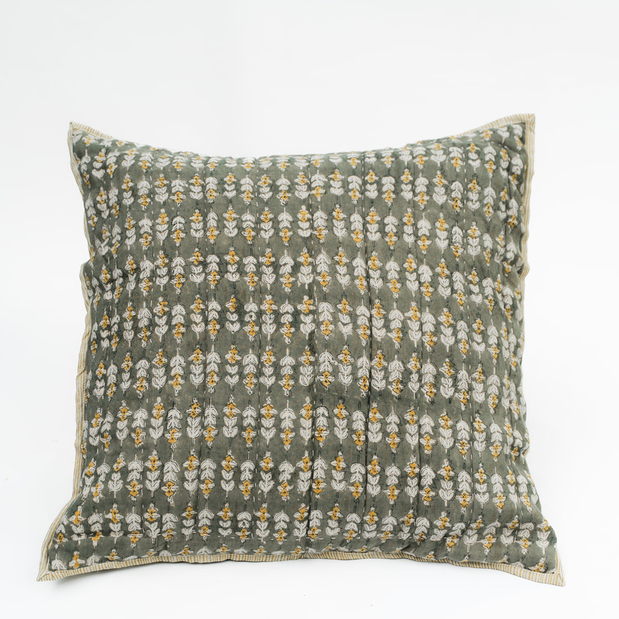 Blossom Block Print Euro Shams S/2