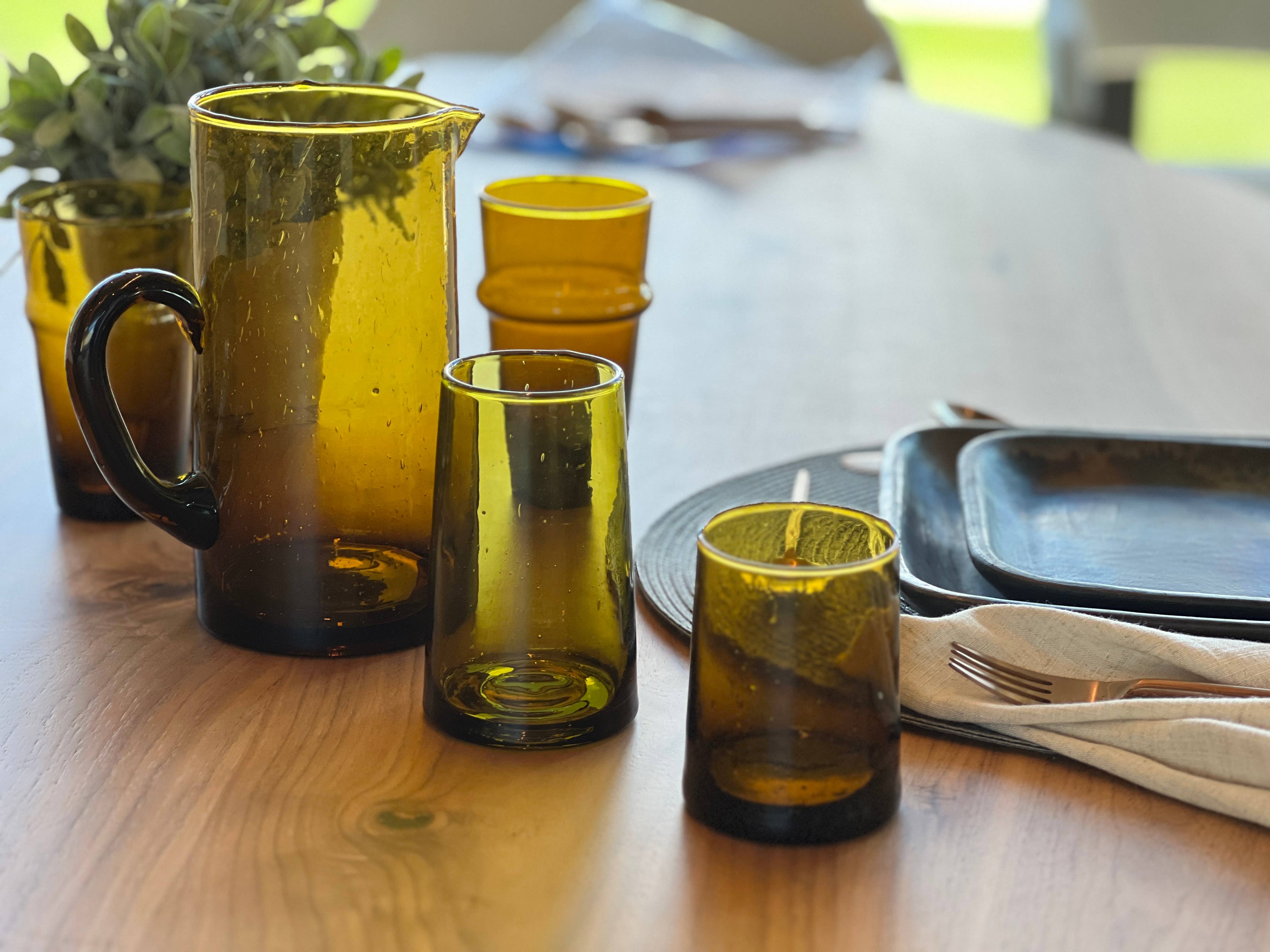 Moroccan Cone Glassware Small - Amber
