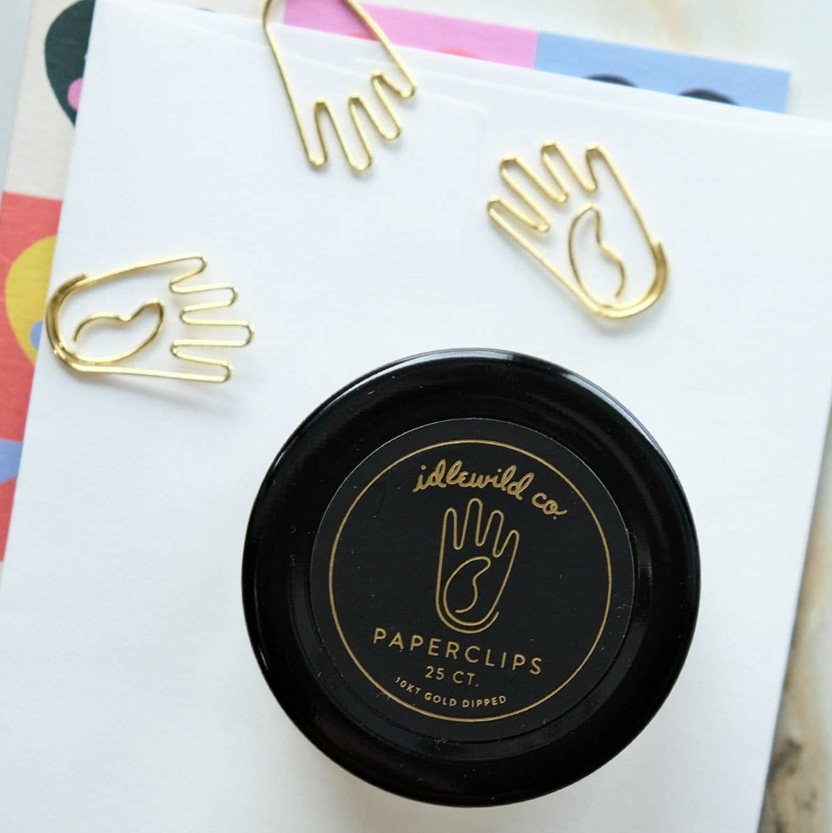 Gold Plated Paper Clips - Hand