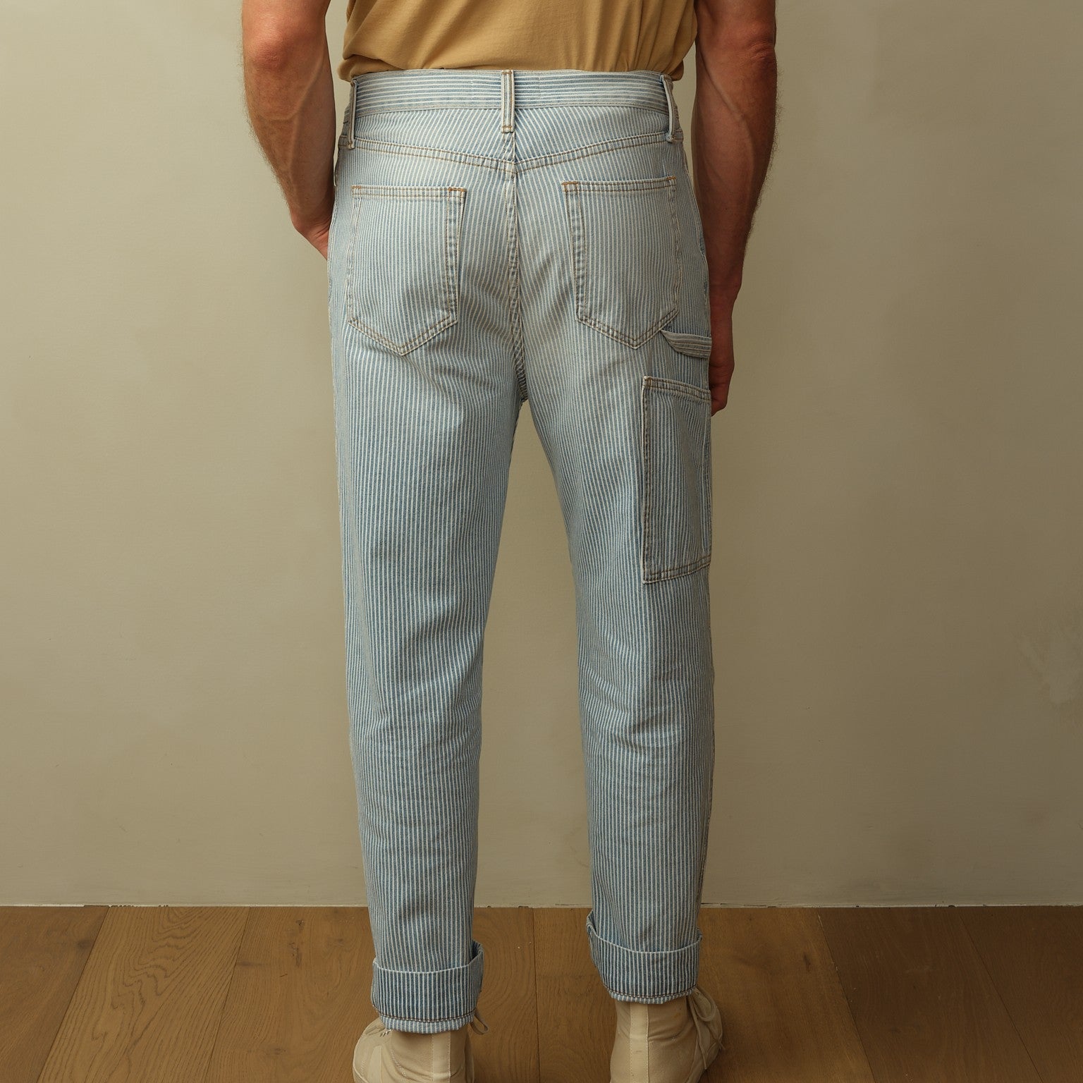 MEN'S PILON JAPANESE RAILROAD STRIPE DENIM JEAN