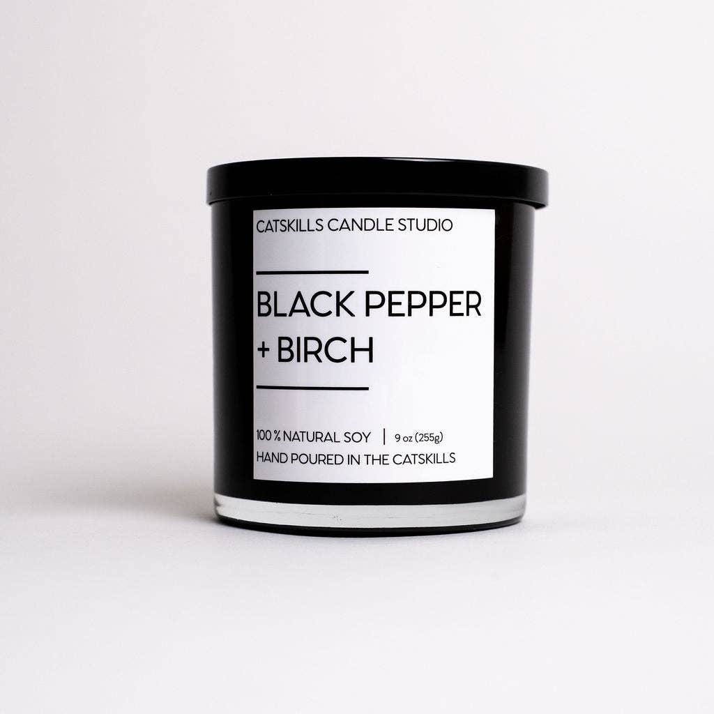 Black Pepper + Birch 9 oz candle