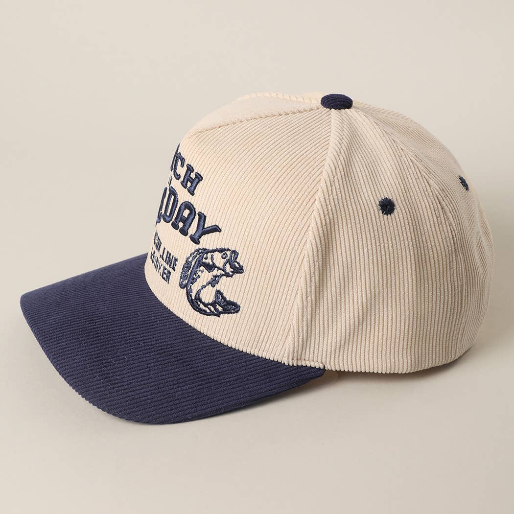 CATH OF THE DAY 3D Embroidered Corduroy Trucker Hat