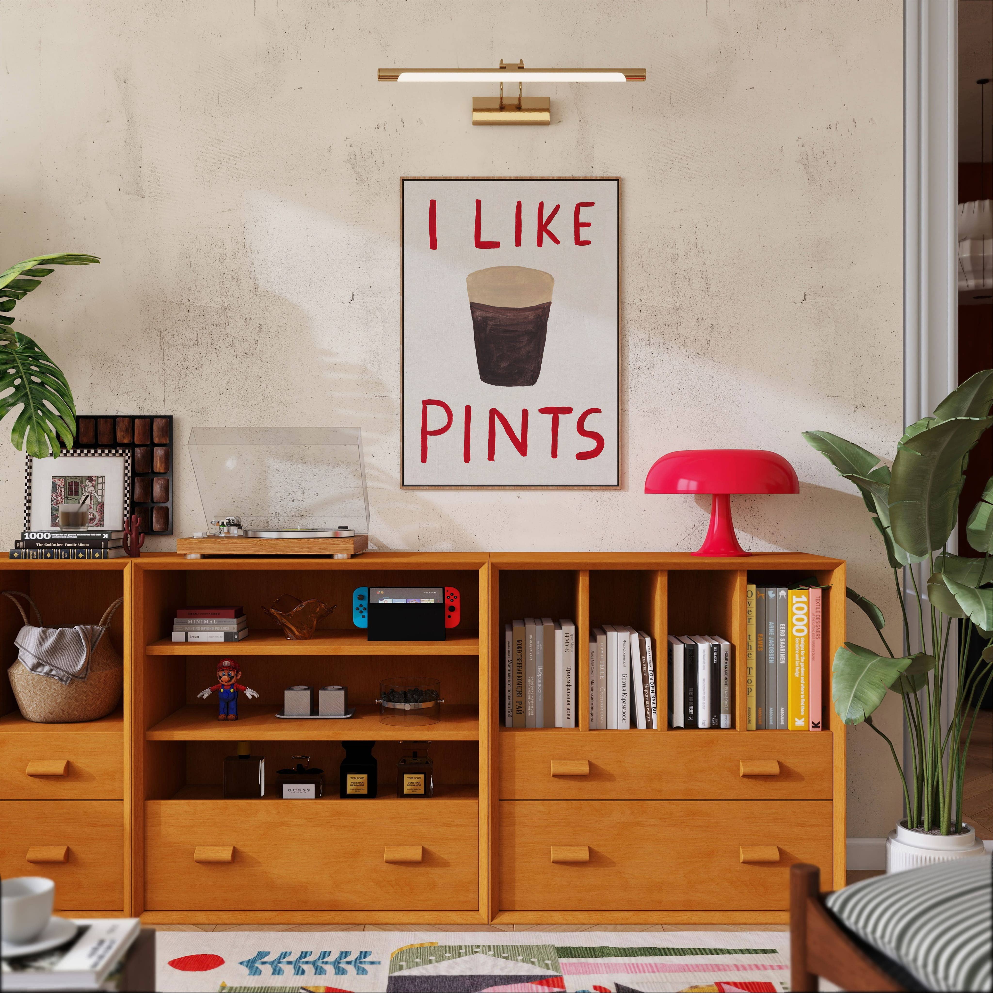 Beer Quote Art Print – "I Like Pints"