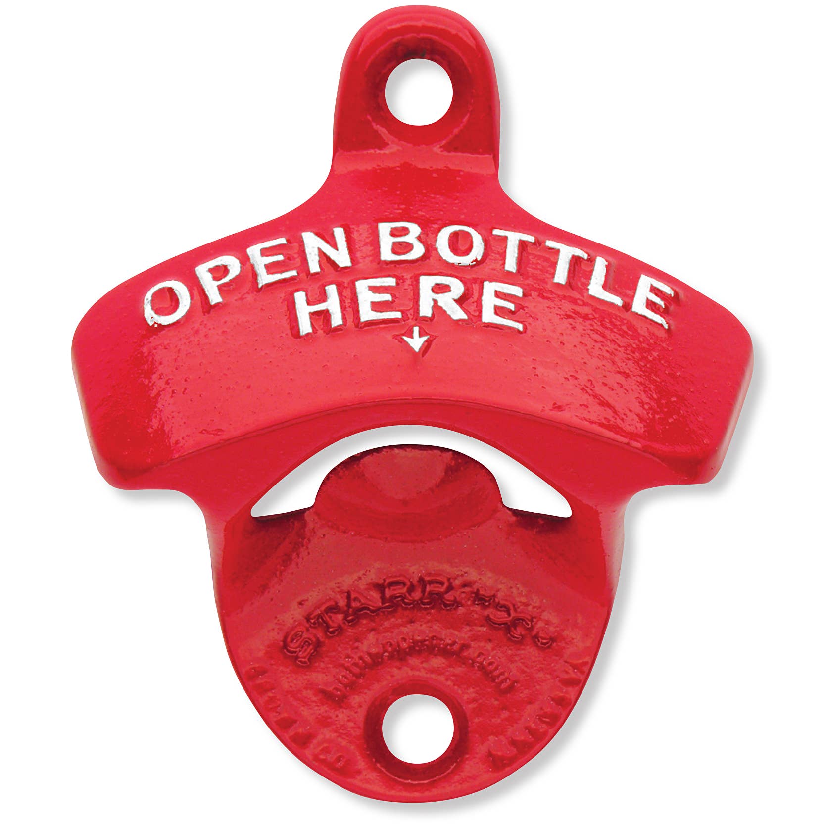 Wall Mount Bottle Opener - Red Finish