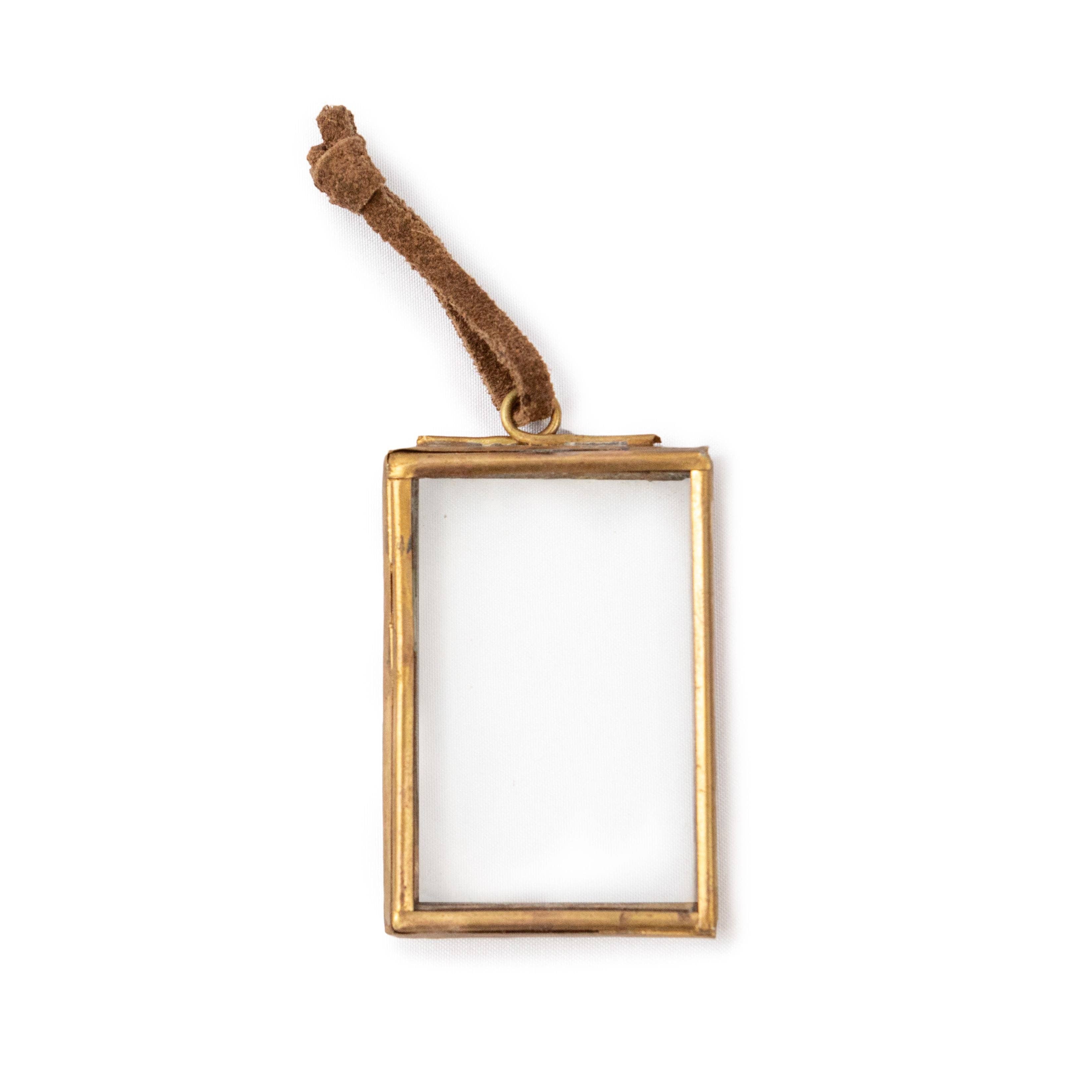 Small Ornament Frame with Brass Finish - 2" x 3"