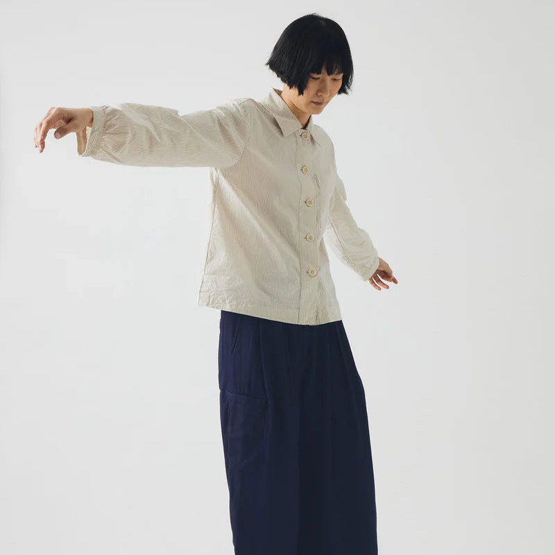 Toast Baya Patch Pocket Stripe Organic Cotton Shirt