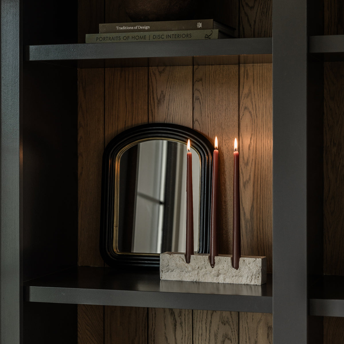 Northfield Travertine Candle Holder